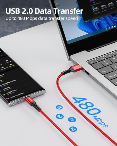 Short USB A to USB C Cable 1.5FT 3Pack, 18 inch USB C 3A Fast Charging Cord - color: Red+Blue+Green, size: 1.5FT