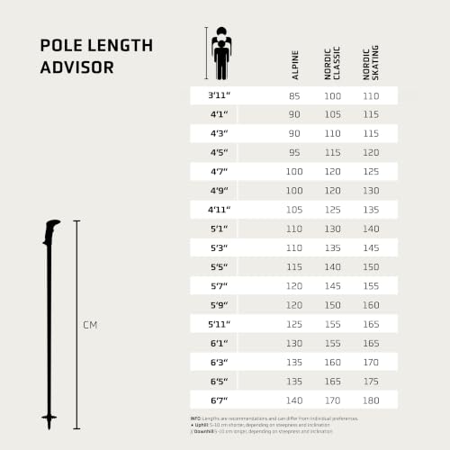 LEKI QNTM Ski Poles - color: Black-White, size: 110 cm
