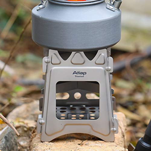 Ultralight Titanium Wood Burning Stove Outdoor Camping Multi-Fuels Alcohol Stove BBQ Stove WS009ST-Ti (Multifunctional Wood Burning Stove) - style: Multifunctional wood stove