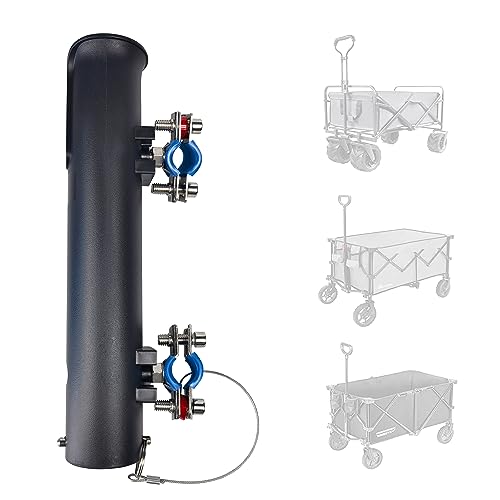 Rod Holders - Ideal for Wagons, Gardening Wagons, Gorillas and Campers, Golf carts. Clip-on mounting. - color: Black1