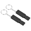 PATIKIL Emergency Whistle with Keychain, Bling Safety Survival Whistles Rescue Signaling Loud - color: Black