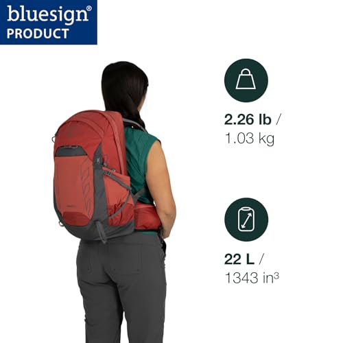 Osprey Tempest 22L Women's Lightweight Hiking Backpack, Red OS - color: Red Pampas/Coal Grey, size: 22L - Standard Fit