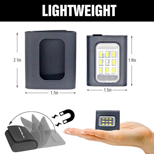 HOKOILN 4 Pack Running Lights for Runners Rechargeable, LED Walking Lights for Night Safty, Clip on Flashlights for Camping, Hiking, Jogging, Dog Walking - color: Black2