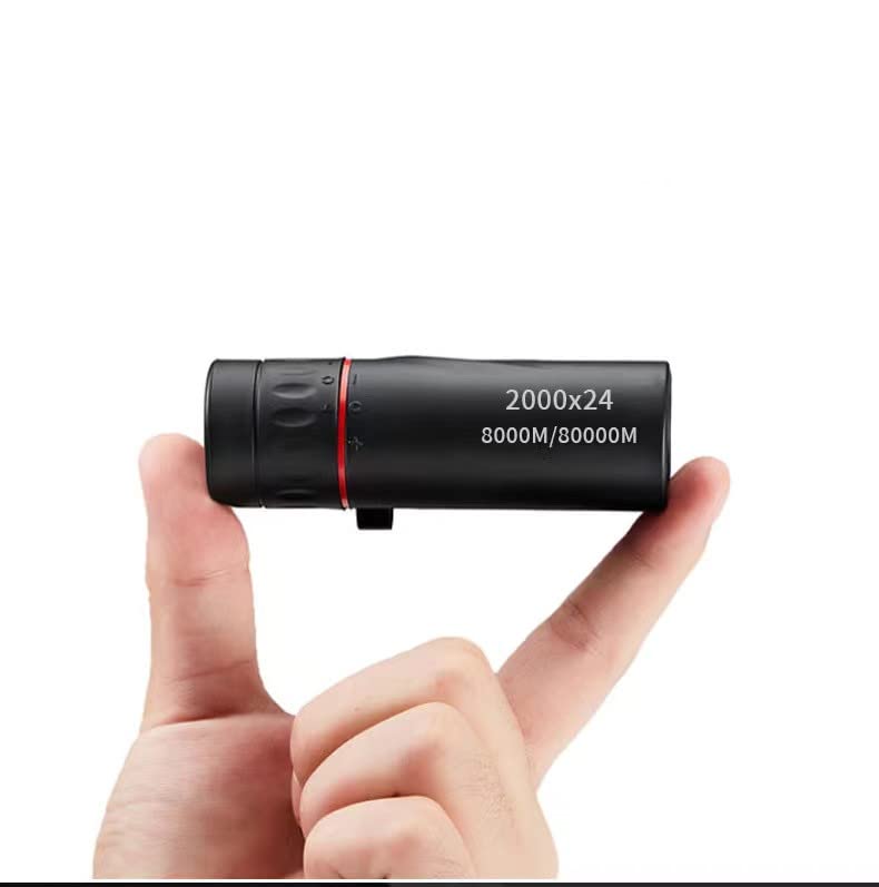 2000X24 Monocular Focus Optics Telescope onocular Power for Adults with Phone AdapterNight Vision Monocular Lightweight Pocket Monoscope with for Adults Teenager, 8000M/80000M Gifts
