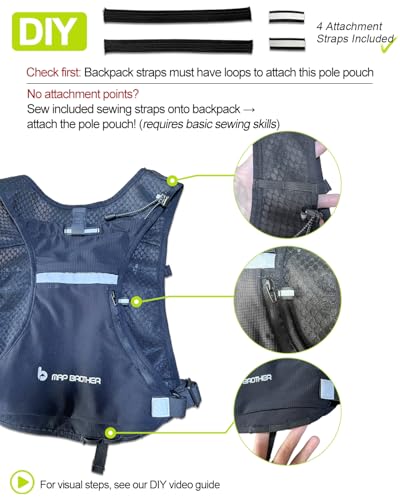 Trekking Poles Carry Bag, Waterproof & Lightweight Hiking Poles Storage Bag, Portable storage bag for trekking poles