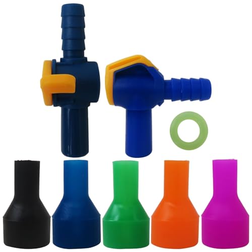 5 Pcs Bite Valve Replacement Mouthpieces for Camelbak and Most Brands, with Shutoff Valve and Tube O-Ring for Hydration Bladder and Backpack Water Reservoir