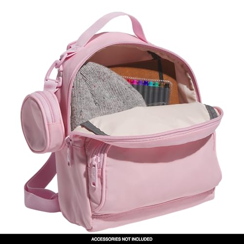 adidas Mini Backpack for Women – Small Bag for Travel, Gym, Festival & More - color: True Pink