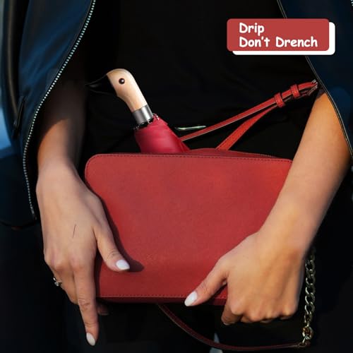Compact Travel Umbrella - Mini Umbrella for Purse, Small Lightweight & Tiny Design Perfect for Parasol Outdoor Sun & Rain Umbrellas (E-Green)