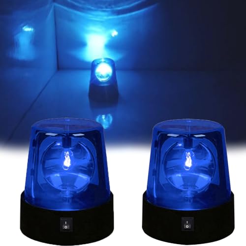 360 Degree LED Strobe Light, Disco Party Rotating Lamp Police Car Beacon Siren Strobe Light with Switch Control for Home Room Dance Parties Birthday(COLOR:blue 1Pc) - color: blue 1Pc