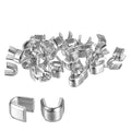 uxcell 40Pcs Zipper Slider Retainers, #10 U Shape Top Stoppers for Bags Coats Jackets Closed-end Zippers Replacing, Silver Tone - color: Silver Tone, size: #10