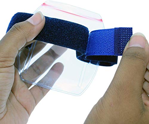 Bulk 25 Pack - Heavy Duty Water Resistant Armband ID Badge Holder with Resealable Red Zip & Rugged Adjustable Arm Band (Perfect Arm Ski Pass Holder for Lift Ticket) Secure Top Load by Specialist ID - size: 25 Pack