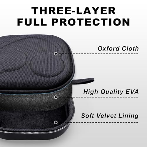 Hard Case for Bose QuietComfort, QC, QC 45 Headphone, Black | Compatible with Bose QC Ultra, QC 35, QC 35 II, QC45 SE, QC SE Over Ear Noise Cancelling Headphones, Travel Storage Bag - color: Black