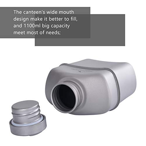 Boundless Voyage Titanium Military Canteen Outdoor Camping Hiking Water Bottle Mess Kit (Ti15158A (No cups))