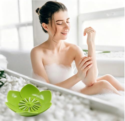 Soap Dish Soap Holder for Showerl Self Draining Bar for Shower Bathroom Bathtub Kitchen，Green+Green - color: Green+green