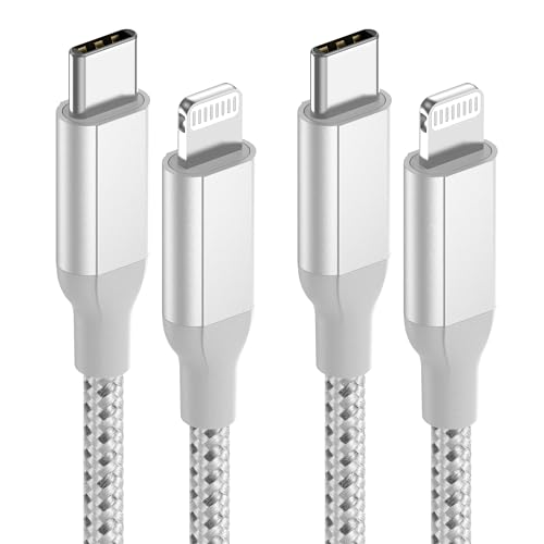 2Pack MFi Certified 3ft USB-C to Lightning Cable for iPhone 14/13/12, iPad - size: 3FT Silver