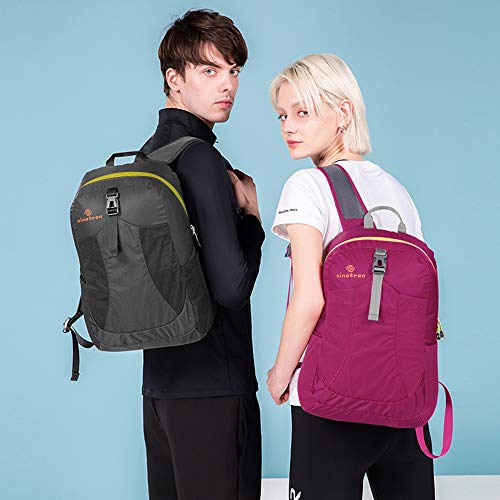 sinotron 22L Lightweight Packable Hiking Backpack, Small Hiking Backpack Day Pack for Women Men Travel Camping Vacation - color: Yellow