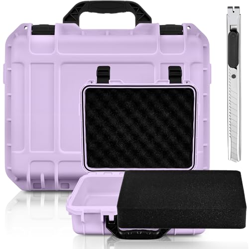 Relaxweex 11.3 x 8.7 x 4.2 Inch Hard Case, Grid Shell, Purple - color: Purple, size: 11.3 x 8.7 x 4.2 Inch, style: Grid Shell