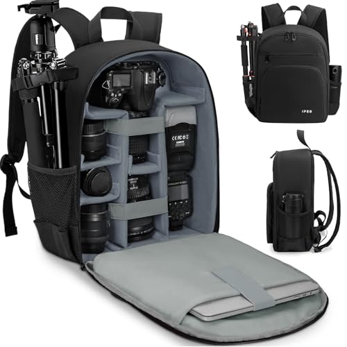 Camera Backpack for Photographers, Professional DSLR Camera Bag - color: Black, size: Standard