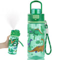 20 oz 2-In-1 Mist and Sip Water Bottle for Kids, Dinosaur - color: Dinosaur