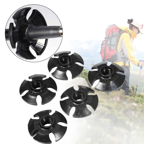 20Pcs Trekking Pole Baskets - Durable Plastic Mud Snow Tips for Enhanced Stability on Soft Terrain, Easy Install Replacement Accessories