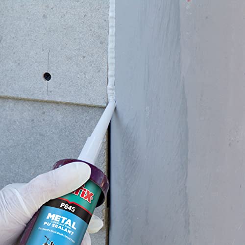 Akfix P645 Seam Sealer Automotive Gray (1x10.1 Oz.) - Urethane Autobody Seam Sealer Adhesive for Metal Joints, RV Roof Sealant, Sandable, Paintable, Fast Curing and Durable Bonding | Gray, 1 Pack - color: Gray, size: 1 Pack