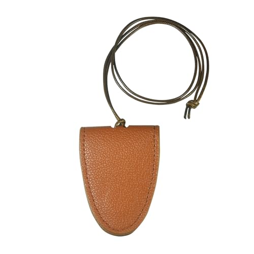 Portable Travel Sunglasses Holder，Magnetic Leather Glasses Eyeglasses Hanger Clip For Women Men(Brown) - color: Brown