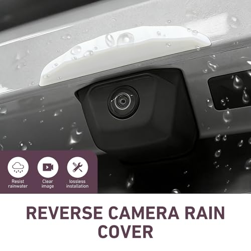 Car Rear View Backup Camera Rain Cover, Soft Silicone Anti-Rain Car Reversing Cameras Protection Cover, Waterproof Auto Backup Camera Rain Shield with Wider Design, for Most Cars (White) - color: White