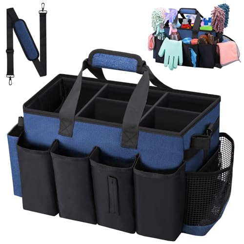 Wearable Large Cleaning Caddy Bag for Housekeepers (Blue) - color: Blue, size: Cleaning Bag