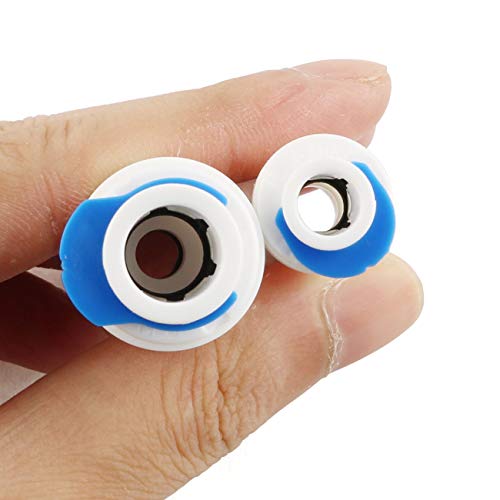 E-outstanding Quick Straight Connector 5PCS 1/4inch to 3/8inch OD Quick Straight Push Connector Water Tube Pipe Fitting Kit for RO Water Systems Purifiers Filters - size: 1/4 inches
