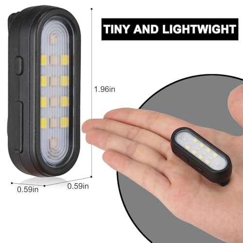 Taximi Super Bright Mini EDC Flashlight with Clip, 350LM, 4 Lighting Modes Running Lights for Runners, USB-C Rechargeable Small Clip on Flashlight for Camping, Hiking, Walking the Dog