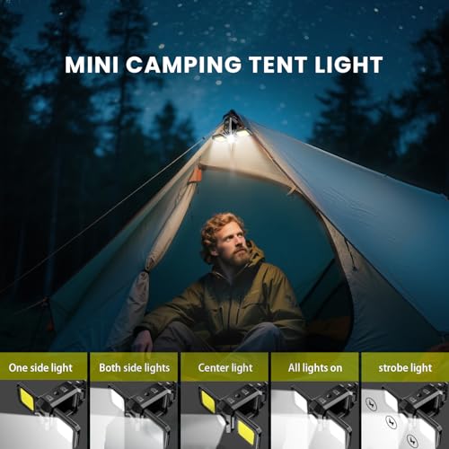 MAKDAK 2PC Cob Keychain Work Light EDC Rechargeable Foldable Keychain Flashlight,Bottle Opener,for Camping,Car Repair,Hiking,Repairing,Power Outrage,Pet Walking,Emergency - style: 2PC
