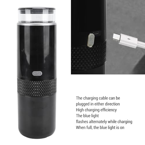 Ejoyous Portable Coffee Maker Travel, Car Electric Espresso Brewer Coffee Making Machine for Camping RV Hiking Home Office, Compatible Ground Coffee and Capsule