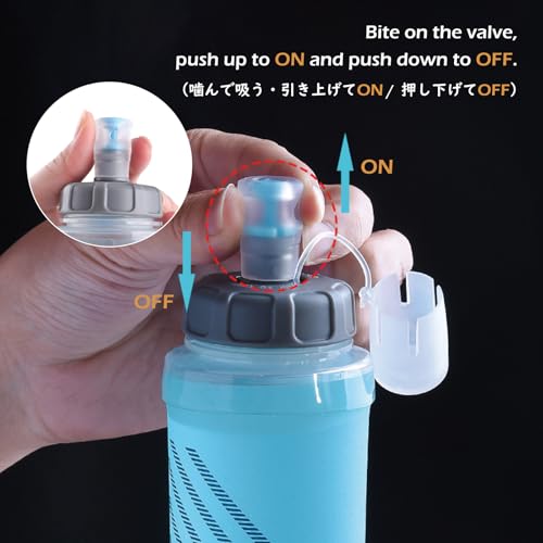TRIWONDER Soft Flask Collapsible Water Bottles Running Bottle BPA-Free Foldable Handheld Runner Water Flask for Hydration Pack Marathon Hiking Cycling Climbing Travel - color: 500ml/16.9oz - M