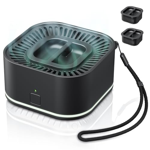 BuggyBands Rechargeable Mosquito Repellent Outdoor Patio, 2 Refills - color: Black 1 Devices 2 Refills