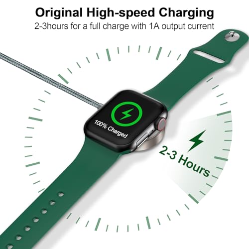 2026 Upgraded Magnetic Fast Charging Cable for Apple Watch Charger - color: Gray, size: 1.0M