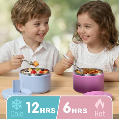 LOHASOK Kids Insulated Thermo for Hot Food Soup, 12oz - color: Light-Blue, size: 12 ounces