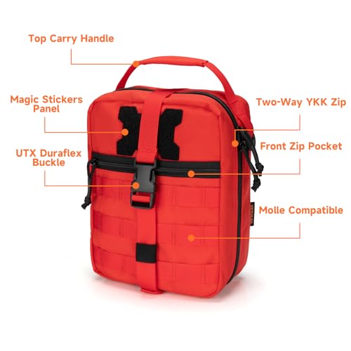 EXCELLENT ELITE SPANKER Rip Away Tactical Medical Pouch First Aid IFAK Pouch Utility EMT Pouch - color: Red