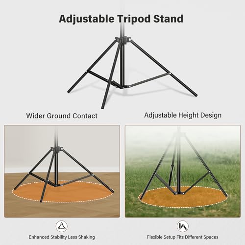 Projector Screen with Tripod Stand, Easy Setup Indoor Movie Screen, Lightweight Foldable Projection Screen for Camping, Home Theater, 100in, 16:9 4K - size: 100inch