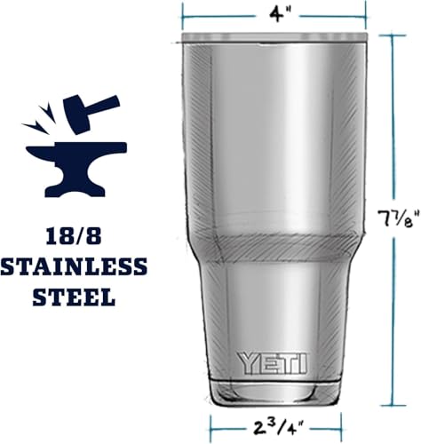 YETI Rambler 30 oz Tumbler, Stainless Steel, Vacuum Insulated with MagSlider Lid, Pace Purple - color: Pace Purple