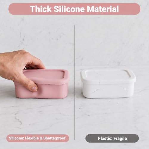 Leakproof Silicone Bar Soap Travel Container Case with Soap Saver Pad | Portable Soap Holder Dish for Shower Bathroom Sink Traveling, Shampoo and Conditioner Bar Holder Travel Essentials, Pink - color: Pink