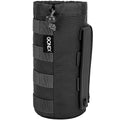 Gonex MOLLE Bottle Pouch, Drawstring Water Bottle Holder | 900D Oxford, Mesh Bottom, Fits MOLLE Packs & Vests, Flexible Height, Holds Bottles or Umbrellas - color: Black