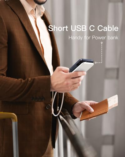 CONMDEX Android Auto USB Cable Short [2ft, 2Pack] 10Gbps, 3A Fast Charging - color: Orange, size: 2ft+2ft, style: 2Pack