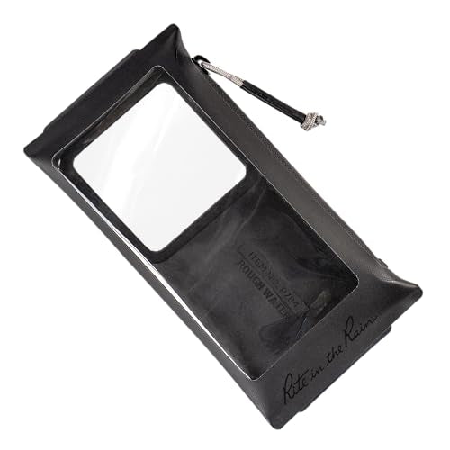 Rite in the Rain Weatherproof Monsoon Rough Water Storage Bag & Pouch, Phone Campatible, 8” x 4”, Black TPU (No. P784)