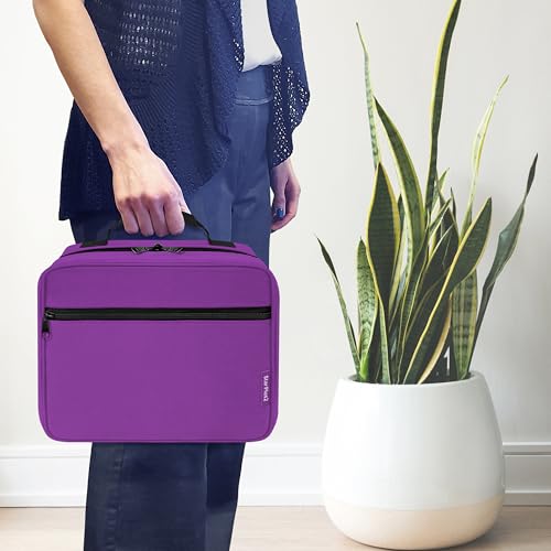 Large Pill Bottle Organizer & Medicine Bag for Travel, Purple - color: - LG Purple