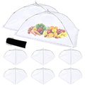 ZMCINER 8 Pack Food Tents Food Covers for Outside Mesh Screen Include 2 Extra Large (40"X 24") & 6 Standard (17"X 17") Collapsible and Reusable Mesh Food Covers for Outdoors, Fruit Cover - size: 8 PACK (2*XXL+6*L)