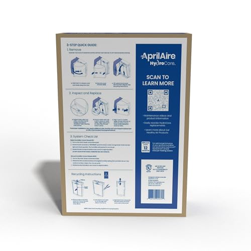 AprilAire HYDRLH Hard Water Maintenance Kit for 620 and 720 Series Humidifiers With HydroCore Water Panel Cartridge and Replacement Orifice - style: Hard Water