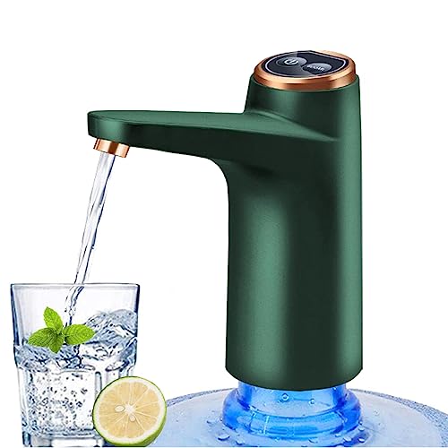 Water Bottle Dispenser,Automatic Drinking Water Pump, Portable Water Bottle Pump for Universal 3, 4 and 5 Gallon USB Electric Charging and Automatic Off Switch Green - color: Green