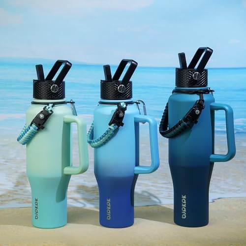 BJPKPK 23oz Insulated Water Bottle with Straw Lid, Stainless Steel Bottle - color: Mint, style: 23oz