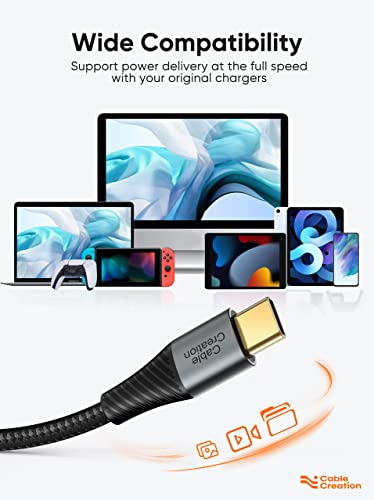 CableCreation USB C to USB C Cable 2 Pack, Type C Fast Charging Cable 0.8FT - size: 0.8FT 2-Pack, style: C to C