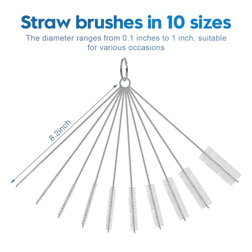 Bottle Brush Cleaner Set for Bottles, Cups and Straws Cleaning, 14 Pack